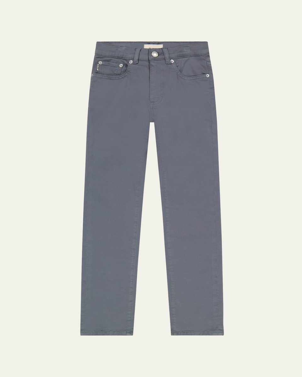 Boy's Brady Slim Cotton Twill Pants, Size 8-12